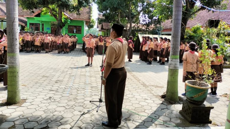 Upacara Memperingati Hari Pramuka 14 Agustus 2022 SDN Babadan 01 Desa Babadan Lor