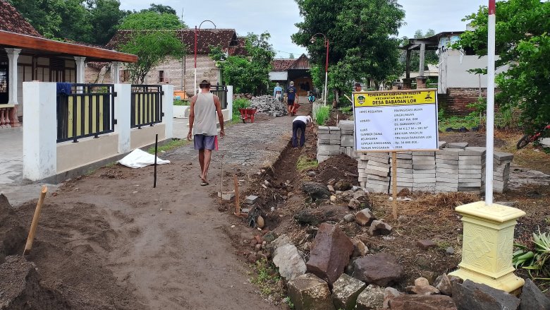 Pembangunan Drainase dan Pavingisasi Jalan RT 007 Alokasi BKK Desa Tahun 2024